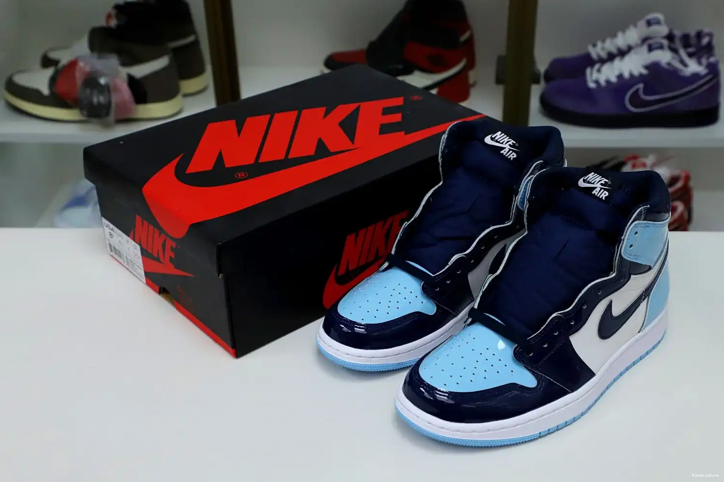 AIR HIGH 1 'BLUE WMNS Kimikick CHILL' OG RETRO JORDAN 0611